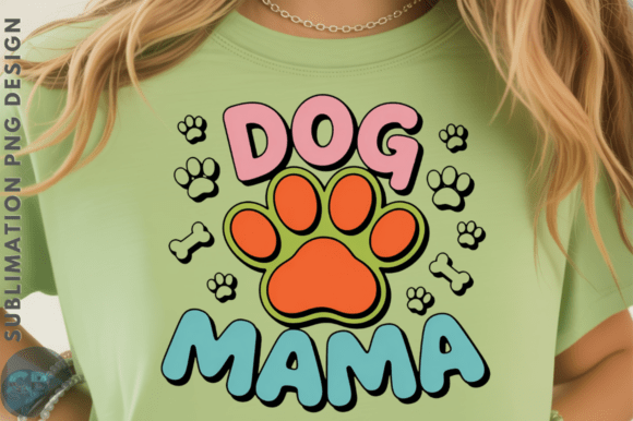 Dog Mama Paw Print PNG Design: A Graphic Review