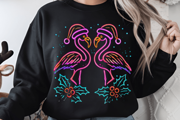 Neon Glow Christmas Flamingo PNG: A Crafter's Review