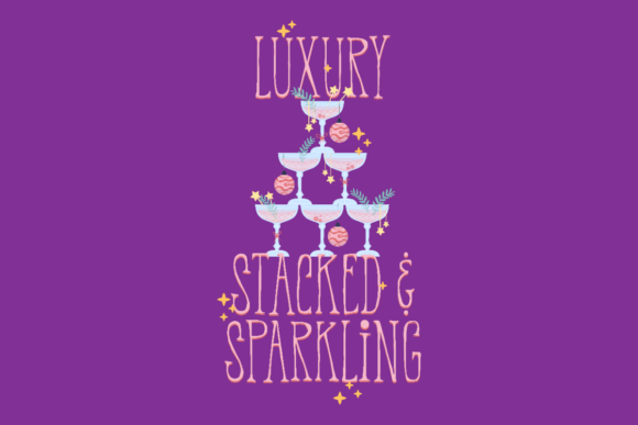 New Year Luxury Stacked Graphics for Crafts and Branding