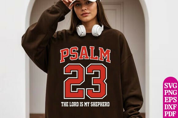 Psalm 23 PNG, the Lord is My Shepherd Graphics & T-Shirt Designs