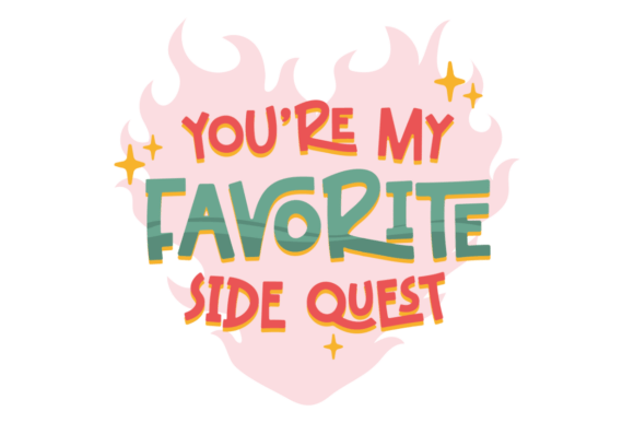 Side Quest Love Graphics for Crafts and Small Business Branding