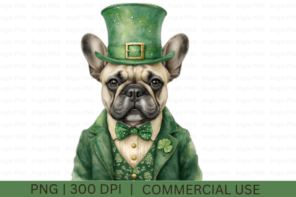 St. Patrick s Day French Bulldog PNG Graphics for Crafts