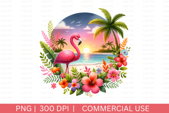 Summer Flamingo PNG Review: A Vibrant Graphic Design Asset for Crafts