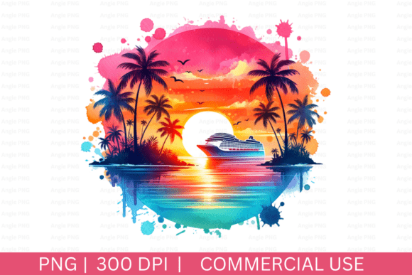 Watercolor Summer Cruise PNG: A Designer's Review